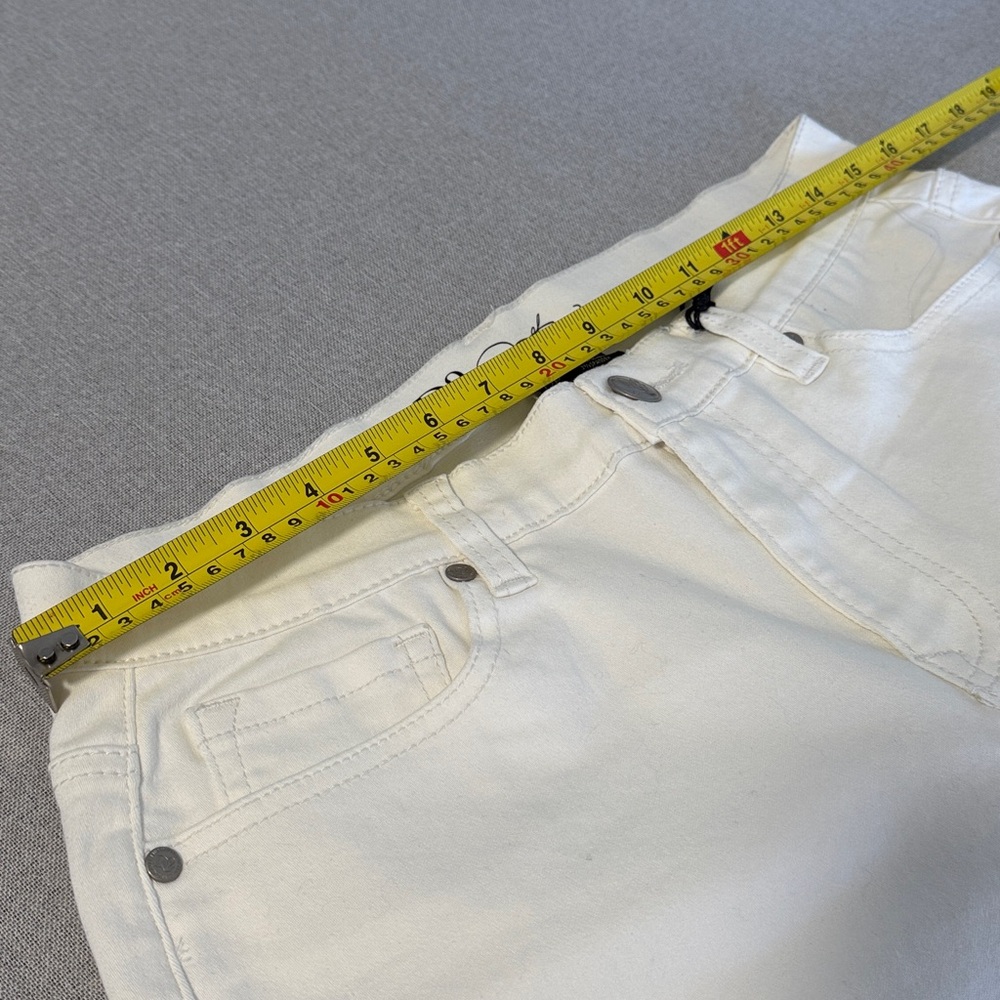 Diane Gilman DG2 Cropped Stretch White Denim Jeans Women's SZ12P. - Picture 5 of 14